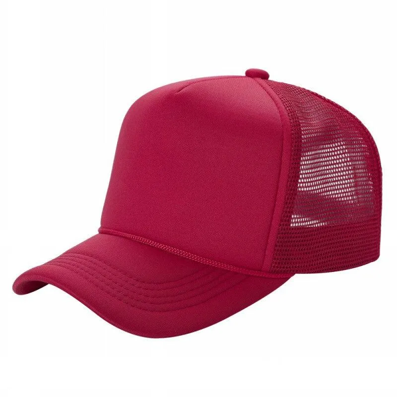 12 Pack Trucker Mesh Sponge Cap - Curved Bill, Adjustable