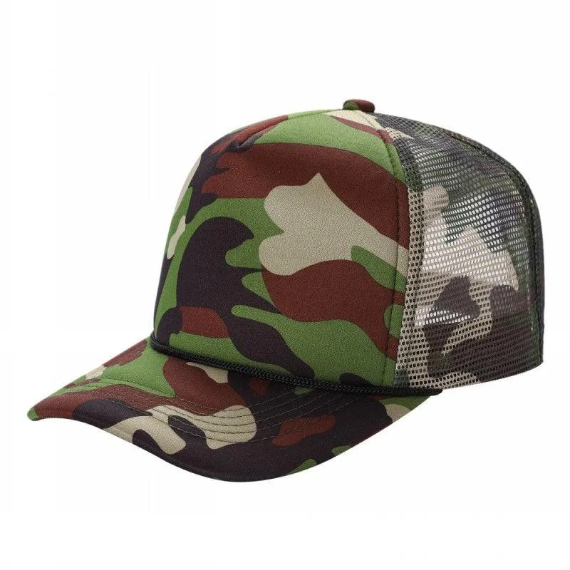 12 Pack Trucker Mesh Sponge Cap - Curved Bill, Adjustable