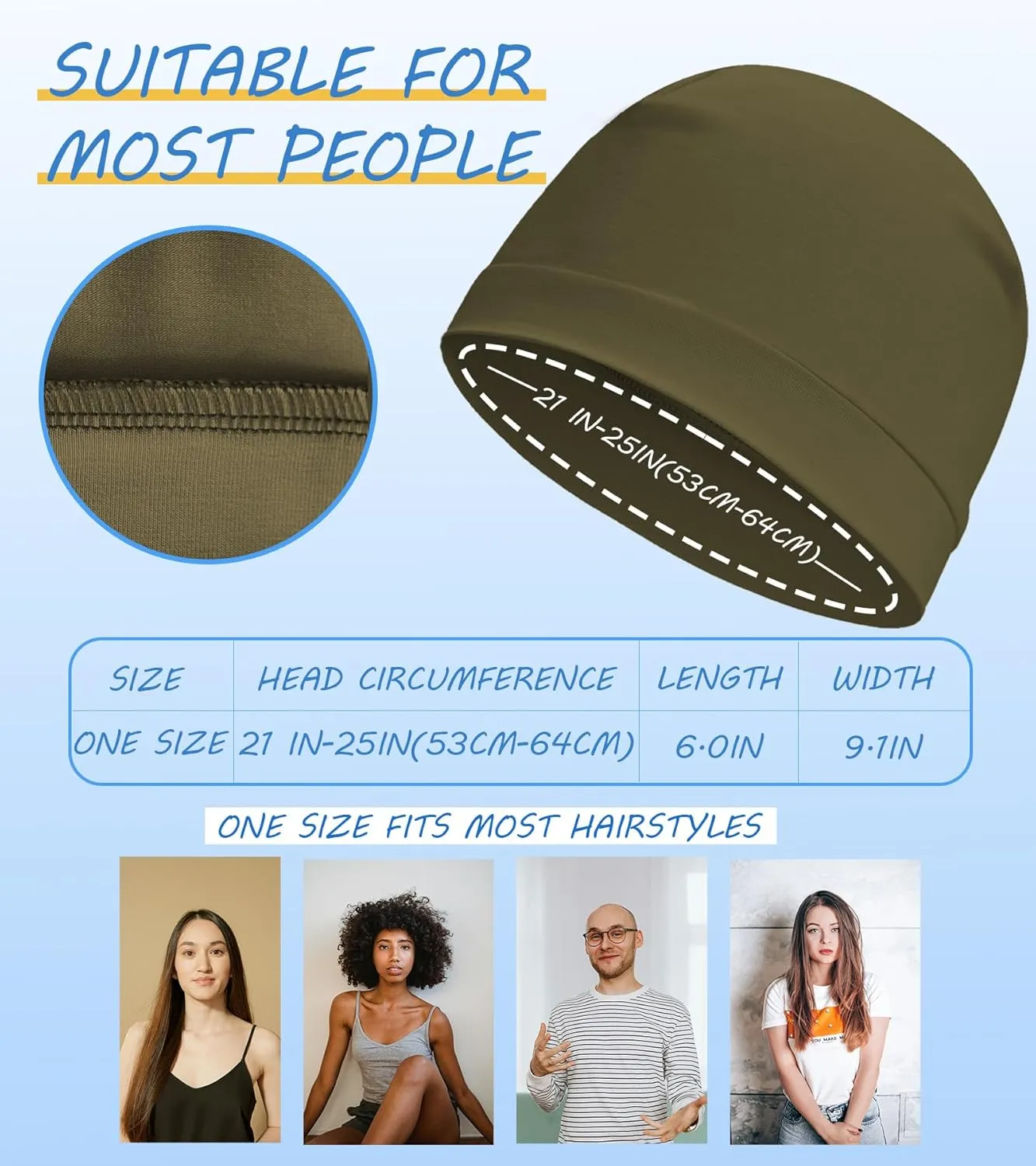 3 Pieces Cotton Skull Caps for Men Women Chemo Headwear Lightweight Beanie Sleeping Cap Helmet Liner