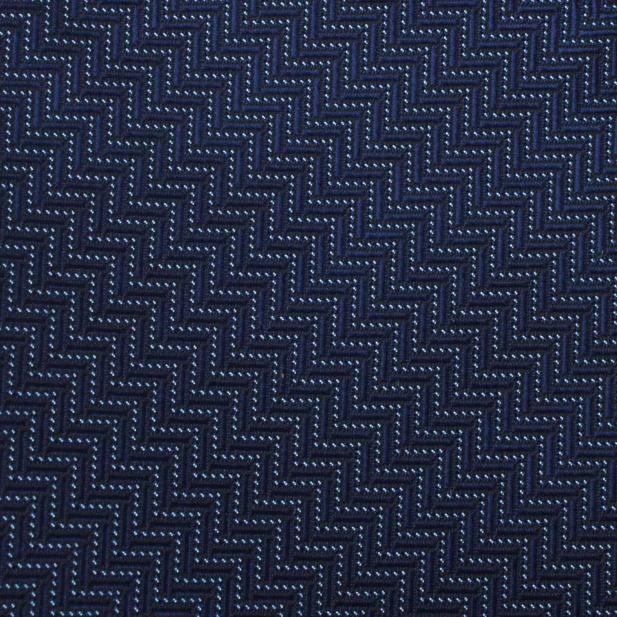 Aztec Blue Herringbone Self Bow Tie