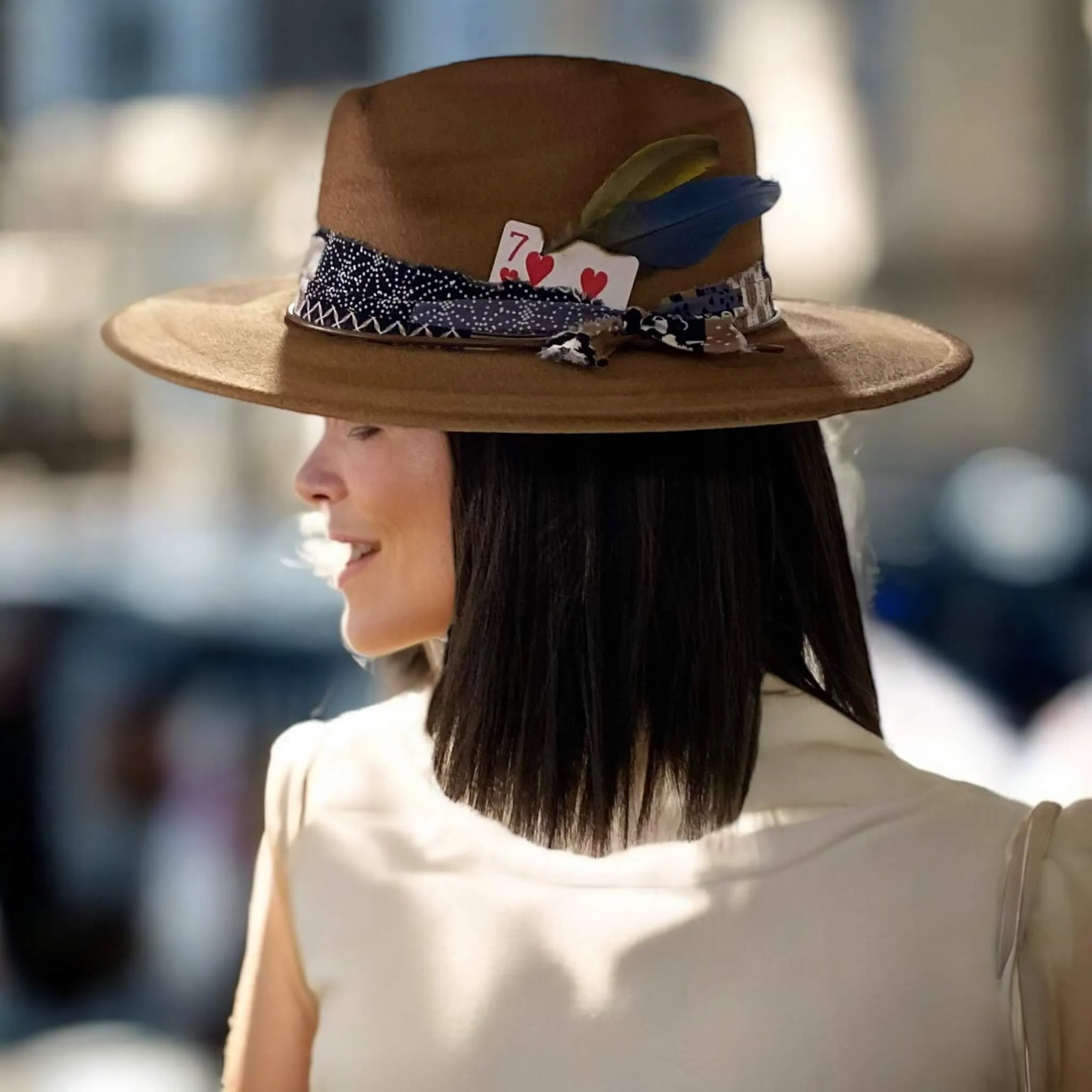 Brown Burnt Gamblers Fedora Hat