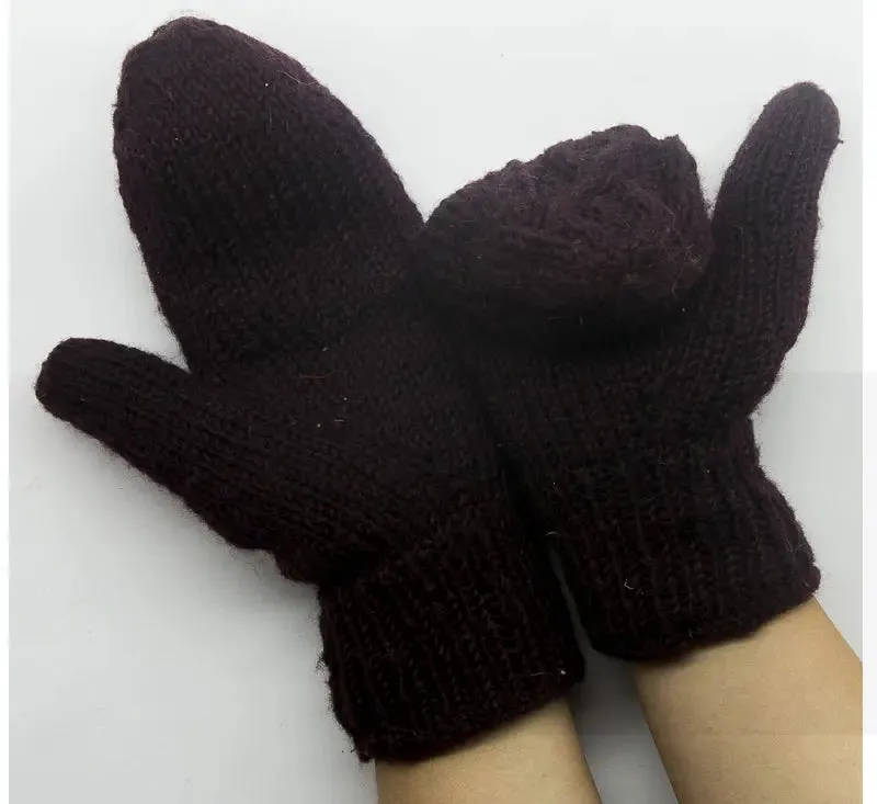 Brown Woolen Hand Gloves