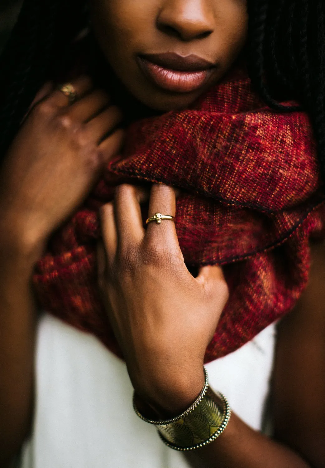 Burnt Orange Himalayan Wool Scarf