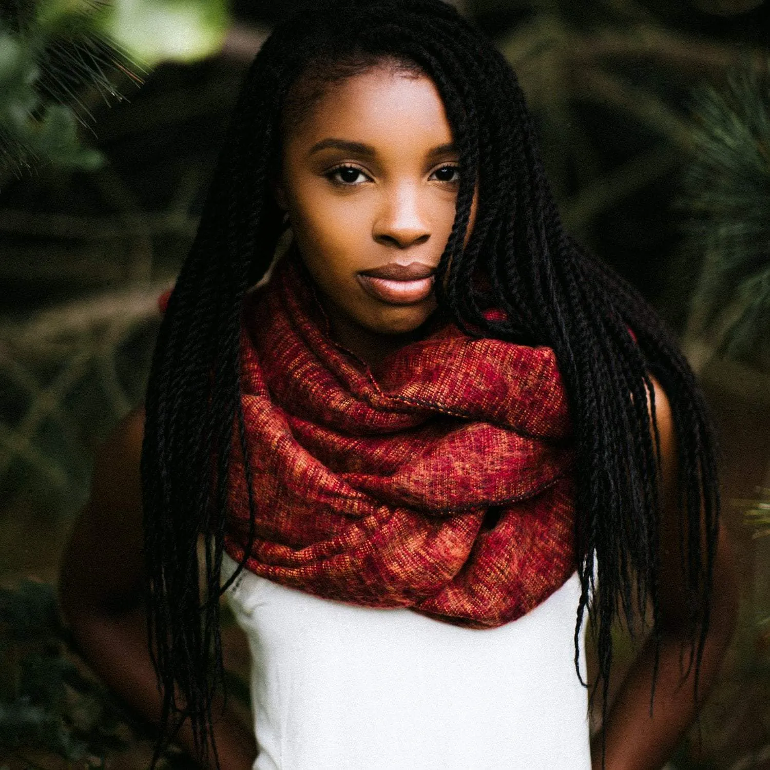 Burnt Orange Himalayan Wool Scarf