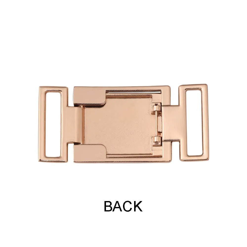 Classic Rectangle Box Frame Style Closure Clasp 2 Part Belt Buckle