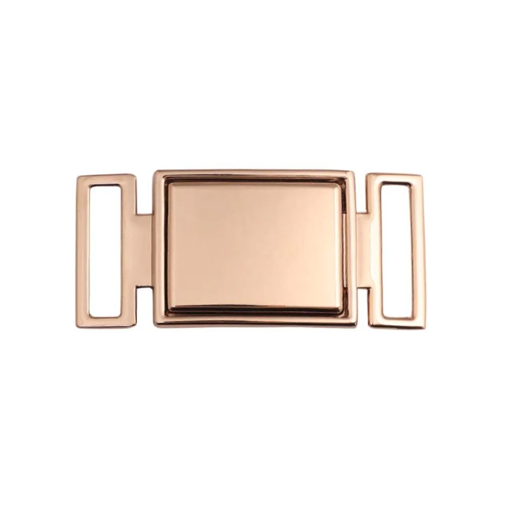 Classic Rectangle Box Frame Style Closure Clasp 2 Part Belt Buckle