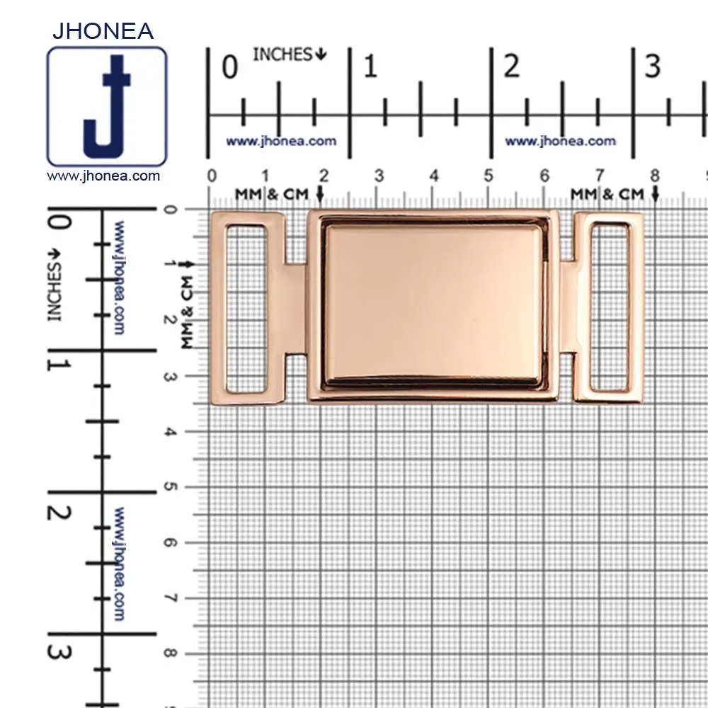 Classic Rectangle Box Frame Style Closure Clasp 2 Part Belt Buckle