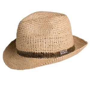 Conner Crocheted Raffia Fedora Hat