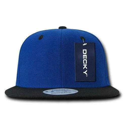 Decky Trendy Flat Bill Snapback Baseball 6 Panel Caps Hats Unisex