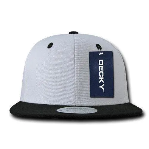 Decky Trendy Flat Bill Snapback Baseball 6 Panel Caps Hats Unisex