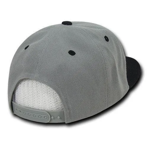Decky Trendy Flat Bill Snapback Baseball 6 Panel Caps Hats Unisex