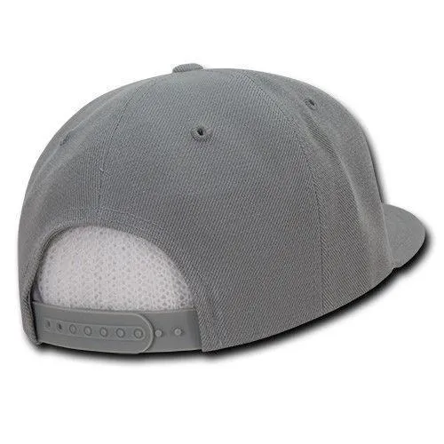 Decky Trendy Flat Bill Snapback Baseball 6 Panel Caps Hats Unisex