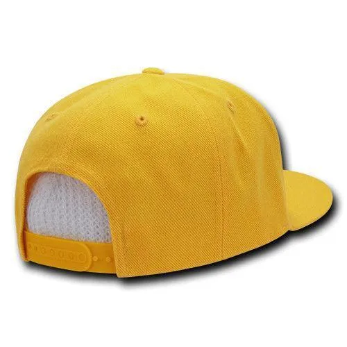 Decky Trendy Flat Bill Snapback Baseball 6 Panel Caps Hats Unisex