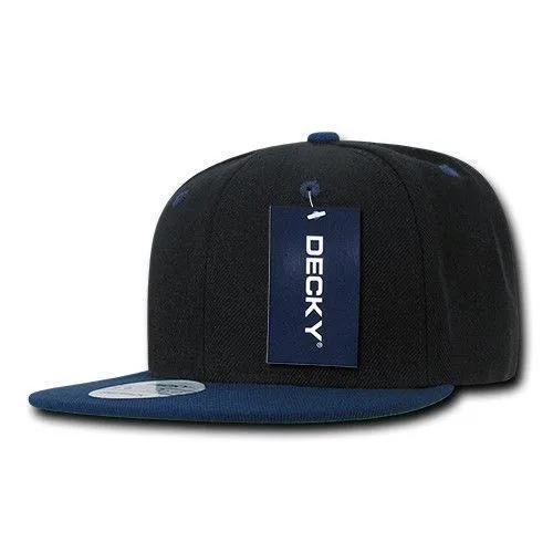 Decky Trendy Flat Bill Snapback Baseball 6 Panel Caps Hats Unisex