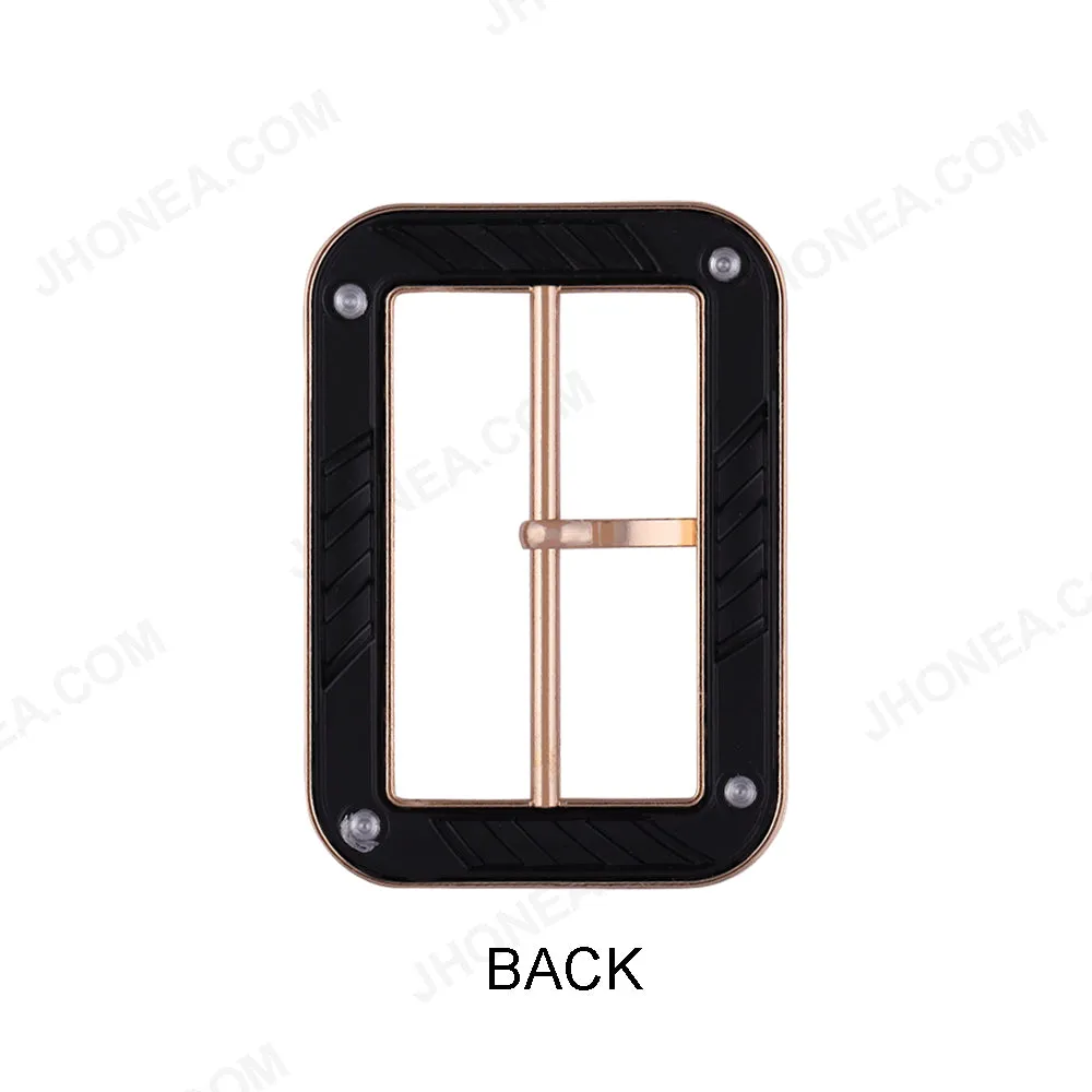 Dual Colour Finish Shiny Diamond Buckle with Prong