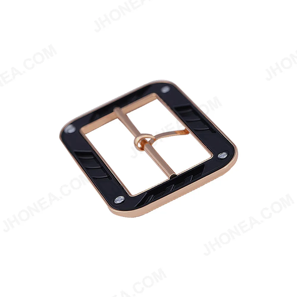 Dual Colour Finish Shiny Diamond Buckle with Prong