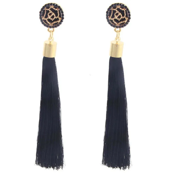 Elegant Boho Long Tassels Dangle Earrings