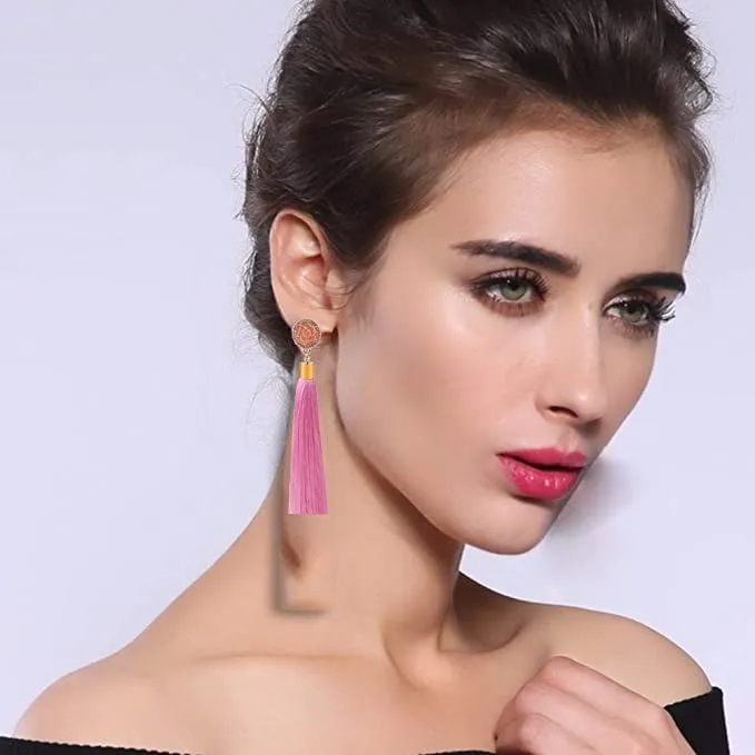 Elegant Boho Long Tassels Dangle Earrings