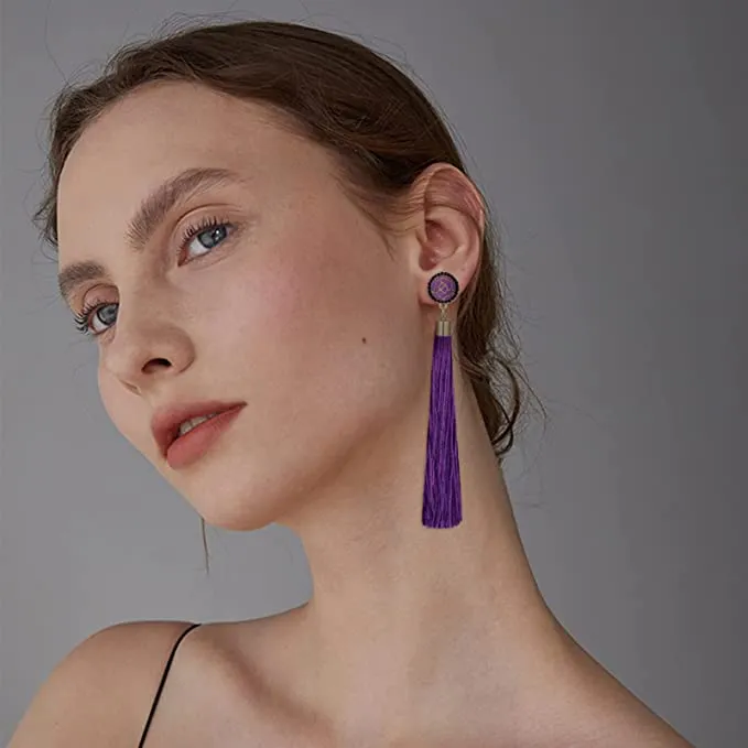 Elegant Boho Long Tassels Dangle Earrings