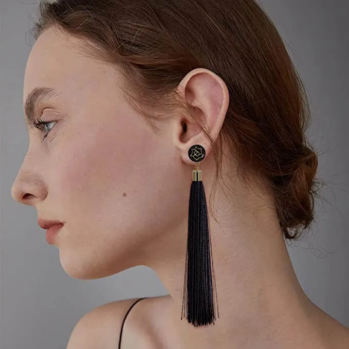 Elegant Boho Long Tassels Dangle Earrings