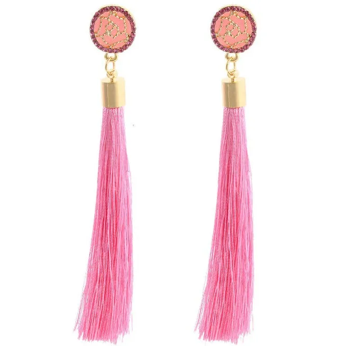 Elegant Boho Long Tassels Dangle Earrings