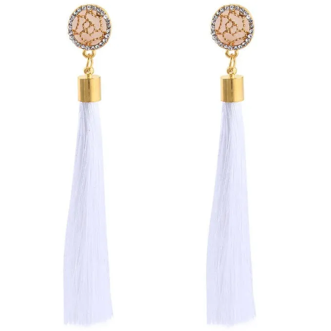 Elegant Boho Long Tassels Dangle Earrings