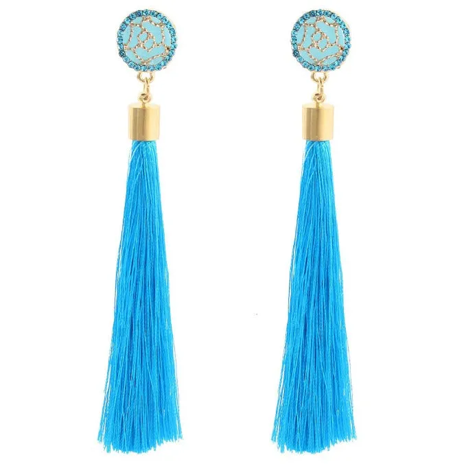 Elegant Boho Long Tassels Dangle Earrings