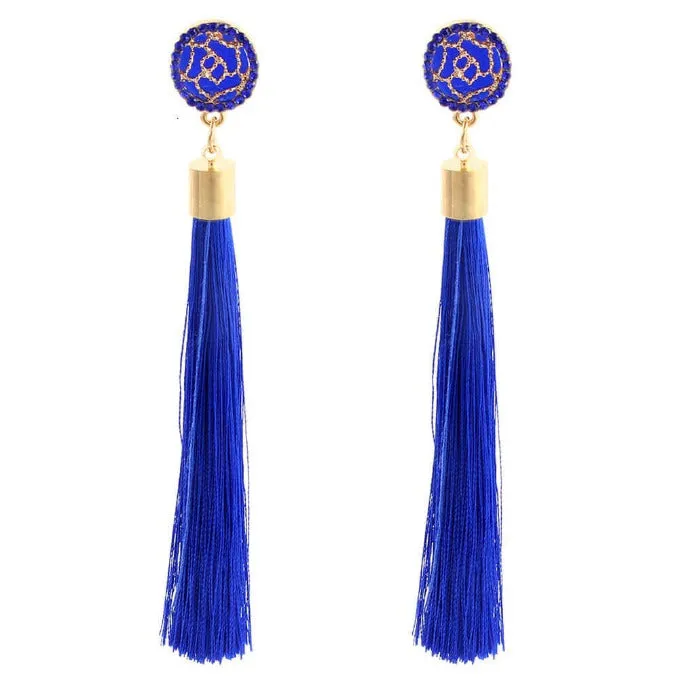 Elegant Boho Long Tassels Dangle Earrings