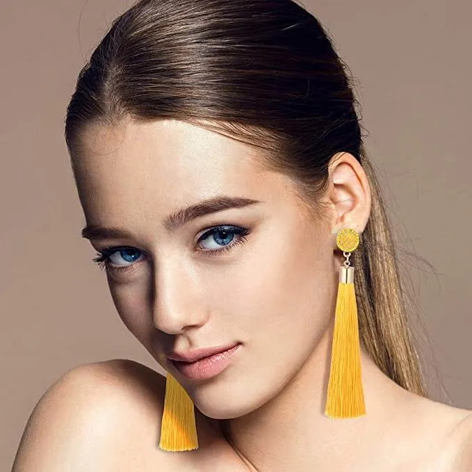 Elegant Boho Long Tassels Dangle Earrings