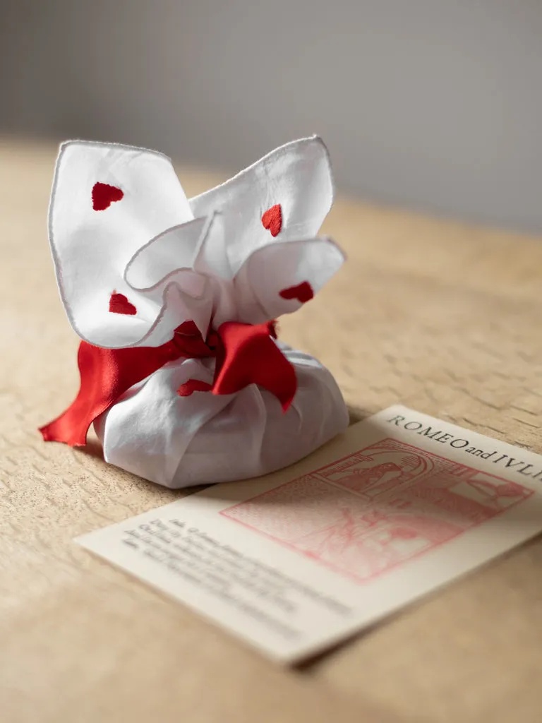Embroidered Heart Handkerchief