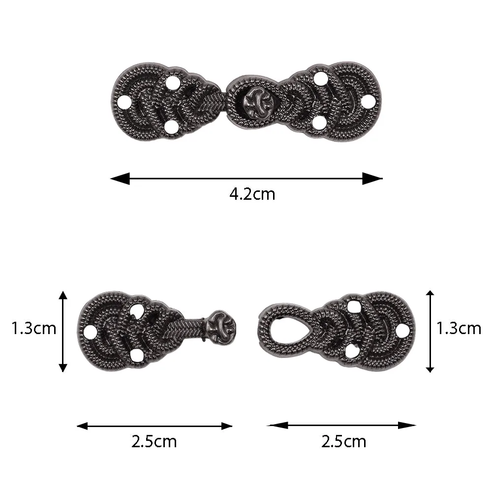 Exquisite Metal Frog Fastener Closures for Men/Women/Kids Clothing