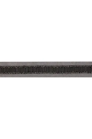 Extravagant Fashionable Black Long Pipe Beaded Lace