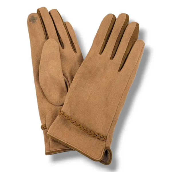 Faux Suede with Braid - Touch Screen Functionality