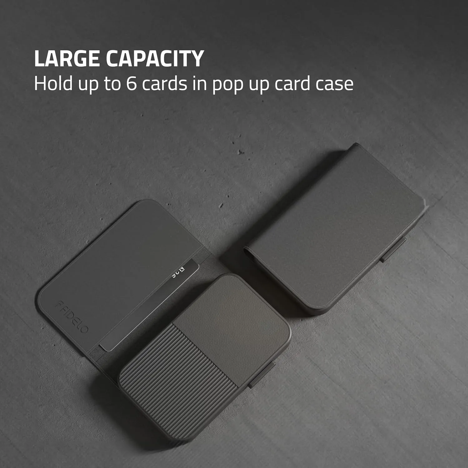Fidelo Slim Wallet for Men  RFID Blocking Minimalist Credit Card Holder with Sliding Pop-Up Design, Front Pocket Wallet
