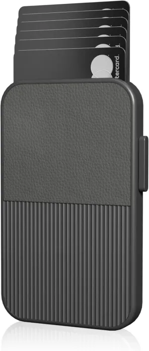 Fidelo Slim Wallet for Men  RFID Blocking Minimalist Credit Card Holder with Sliding Pop-Up Design, Front Pocket Wallet