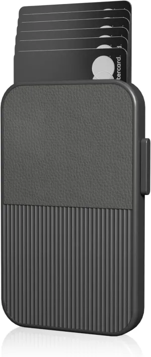 Fidelo Slim Wallet for Men  RFID Blocking Minimalist Credit Card Holder with Sliding Pop-Up Design, Front Pocket Wallet