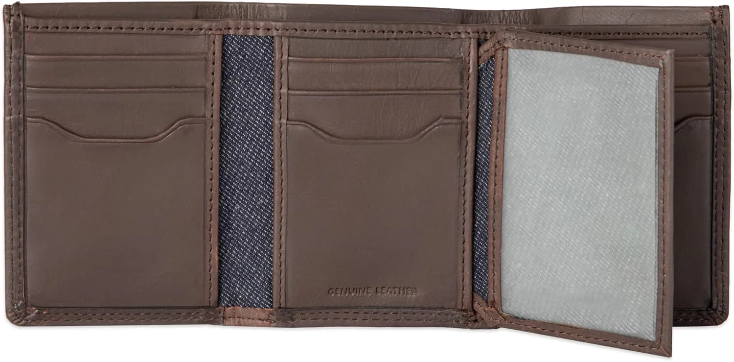 Levi's Men's Trifold Wallet-Sleek and Slim Includes Id Window and Credit Card Holder