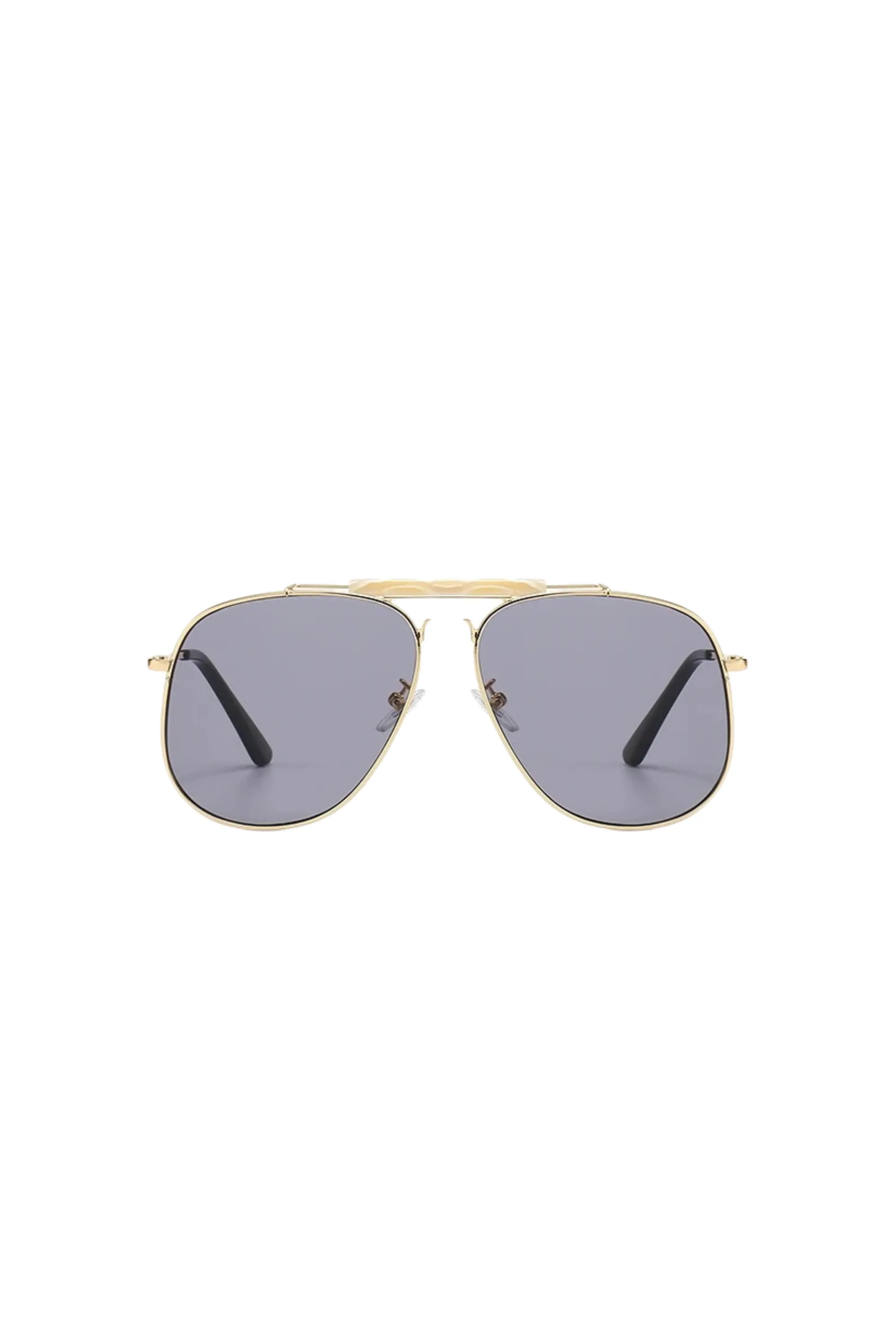 Malika Aviator Sunglasses Bone