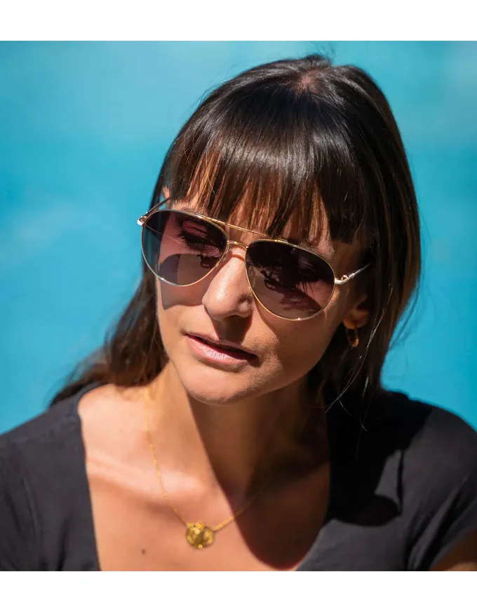Mara Sunglasses White/Gold