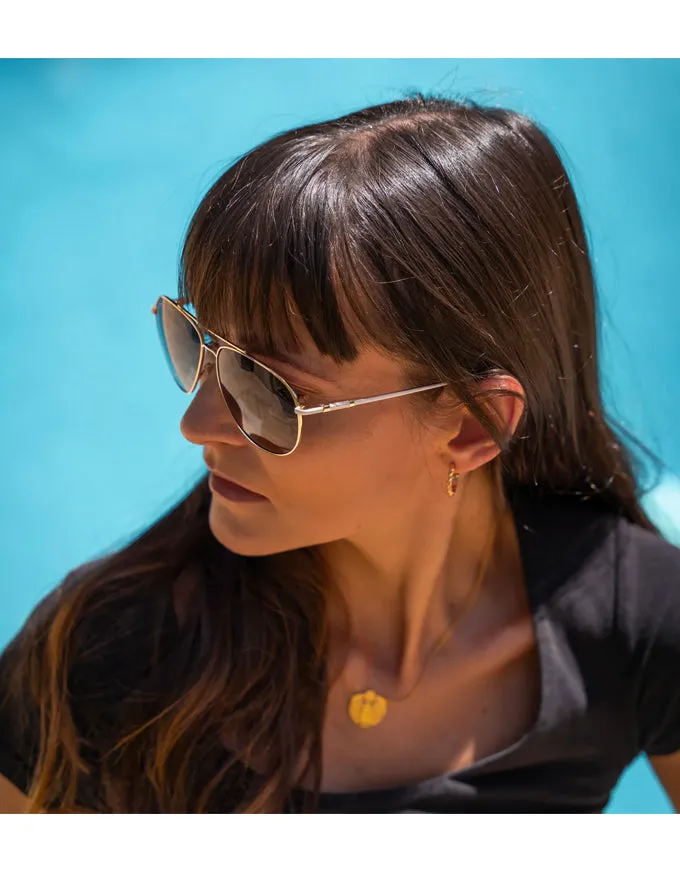 Mara Sunglasses White/Gold