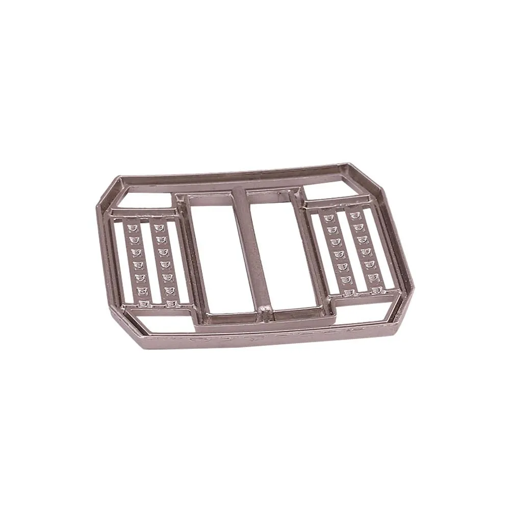 Matte Silver Sliding Sparkling Diamond Belt Buckle