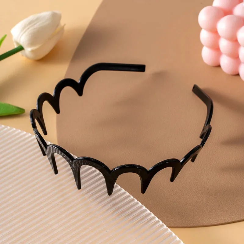 Minimalist Plastic Wave Non-slip Hairband for Women