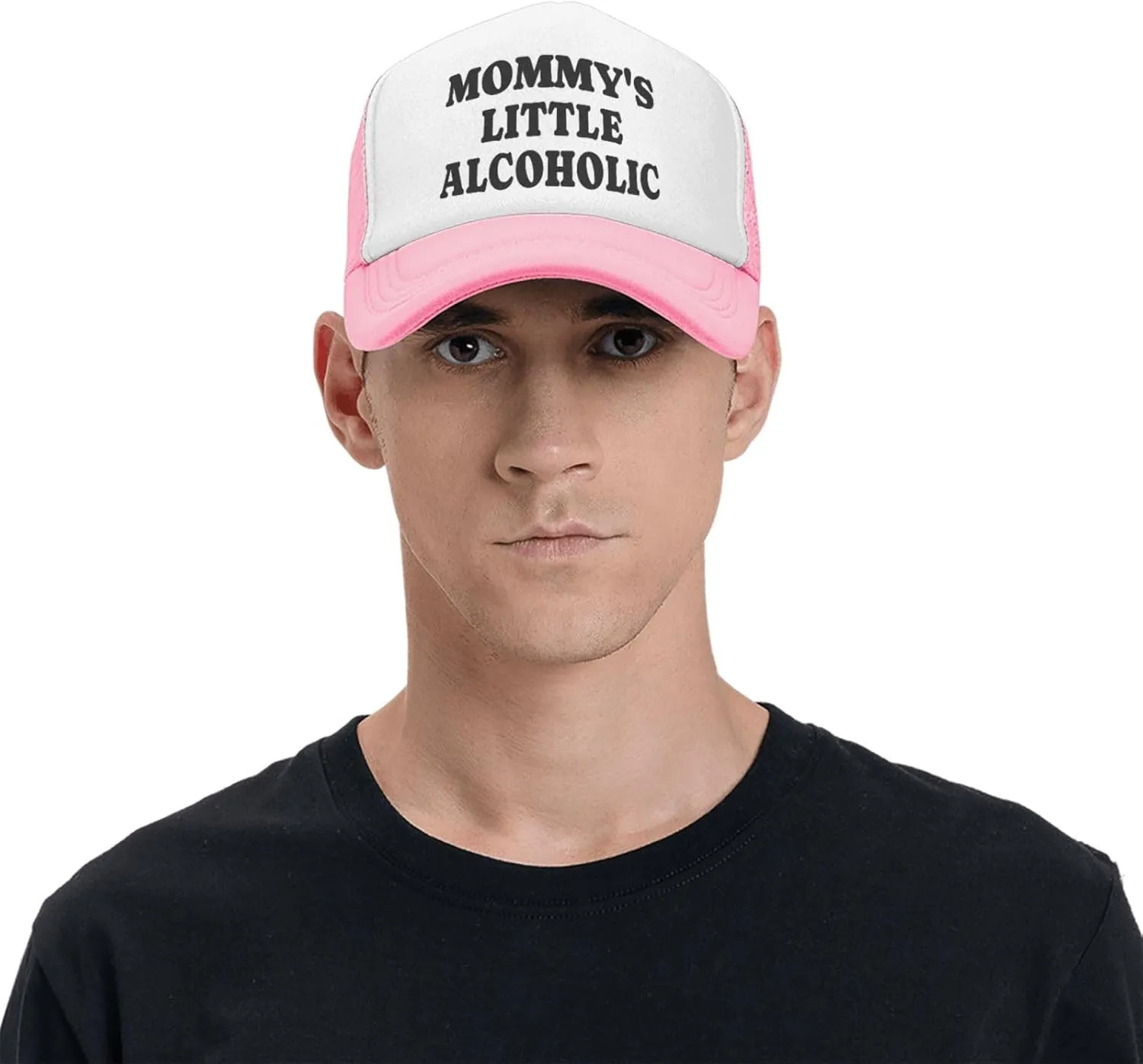 Mommy's Little Alcoholic Hat Funny Trucker Hats Mesh Baseball Cap, Adjustable Fishing Caps Hat for Men Women