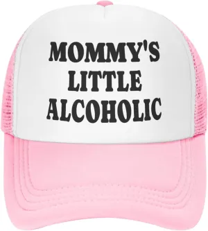Mommy's Little Alcoholic Hat Funny Trucker Hats Mesh Baseball Cap, Adjustable Fishing Caps Hat for Men Women