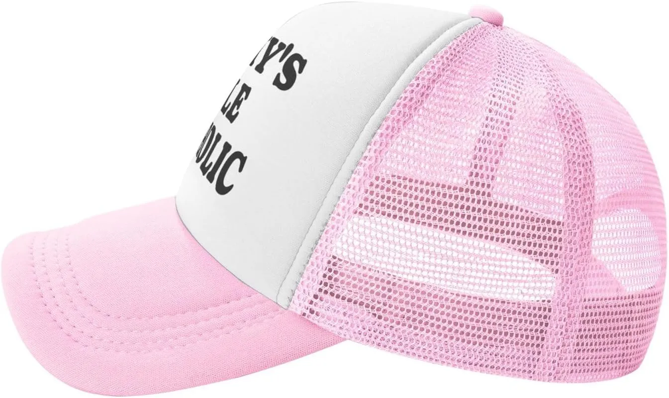 Mommy's Little Alcoholic Hat Funny Trucker Hats Mesh Baseball Cap, Adjustable Fishing Caps Hat for Men Women