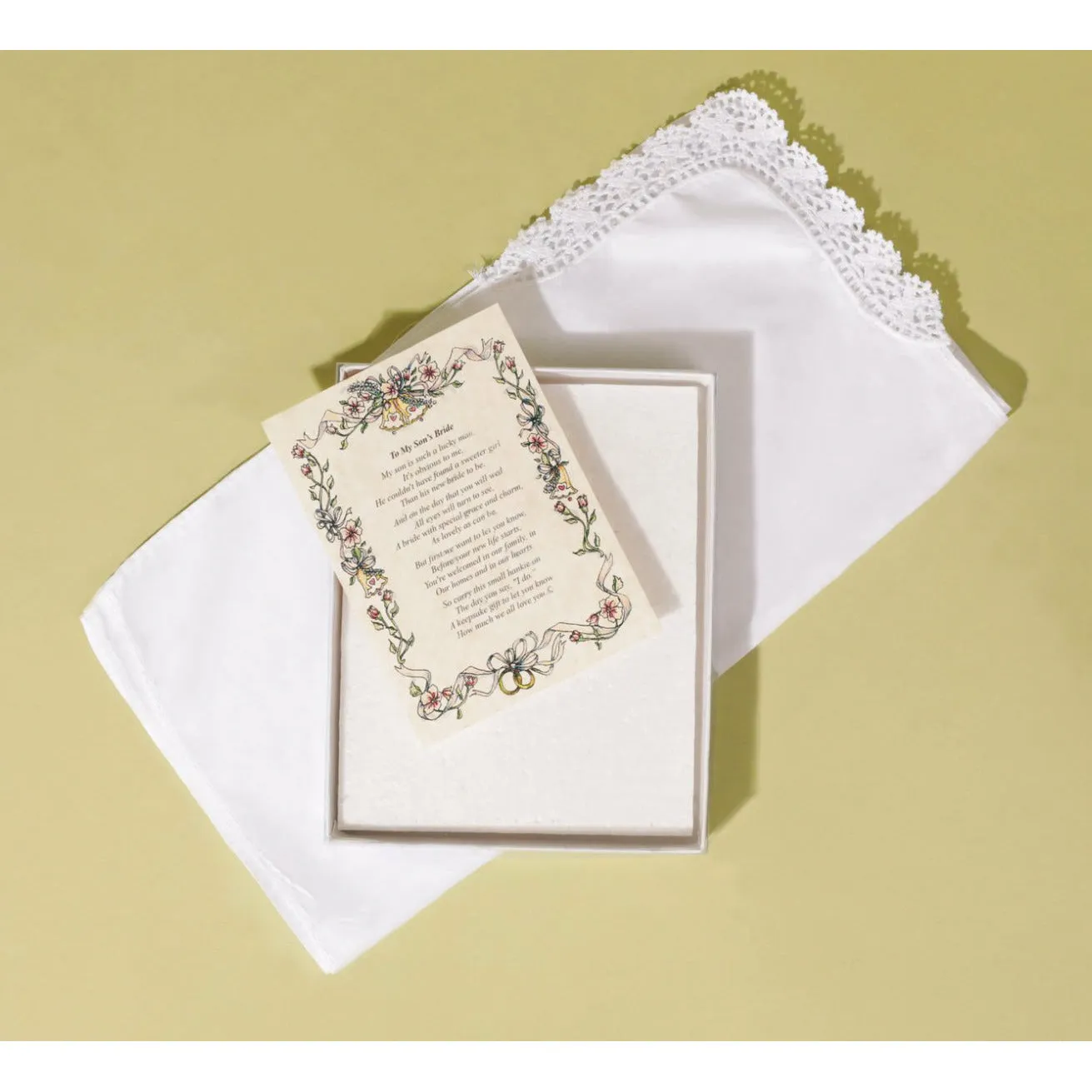 Personalized From the Bride to her Mother-in-Law Wedding Handkerchief