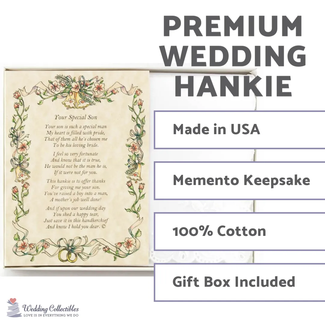 Personalized From the Bride to her Mother-in-Law Wedding Handkerchief
