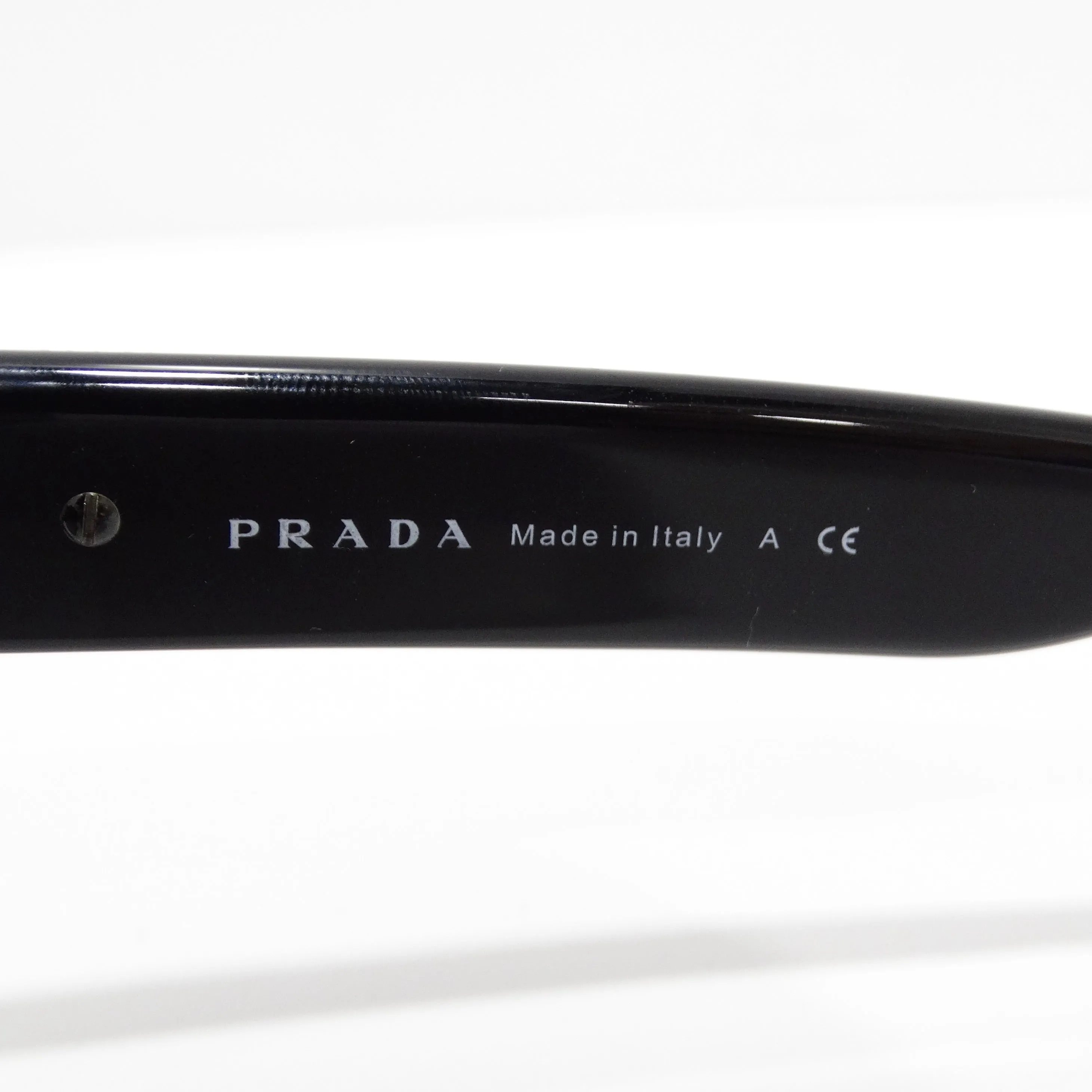 Prada 1990s Black Linea Rossa Sunglasses