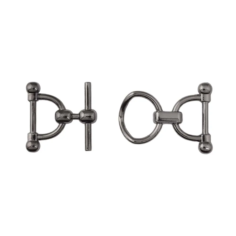Shiny Black Nickel Openable 2 Part Lock Clasp Belt Buckle