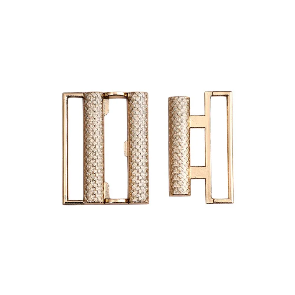 Shiny Gold Closure Clasp Metal Belt Buckle for Womens